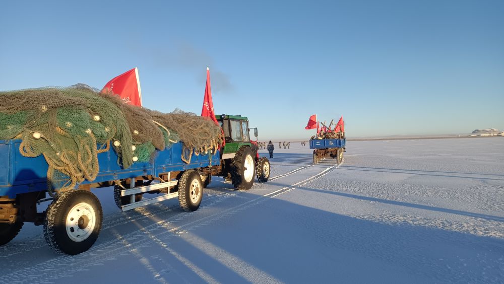 内蒙古达里湖：冰天雪地间感受百年冬捕魅力(图1)